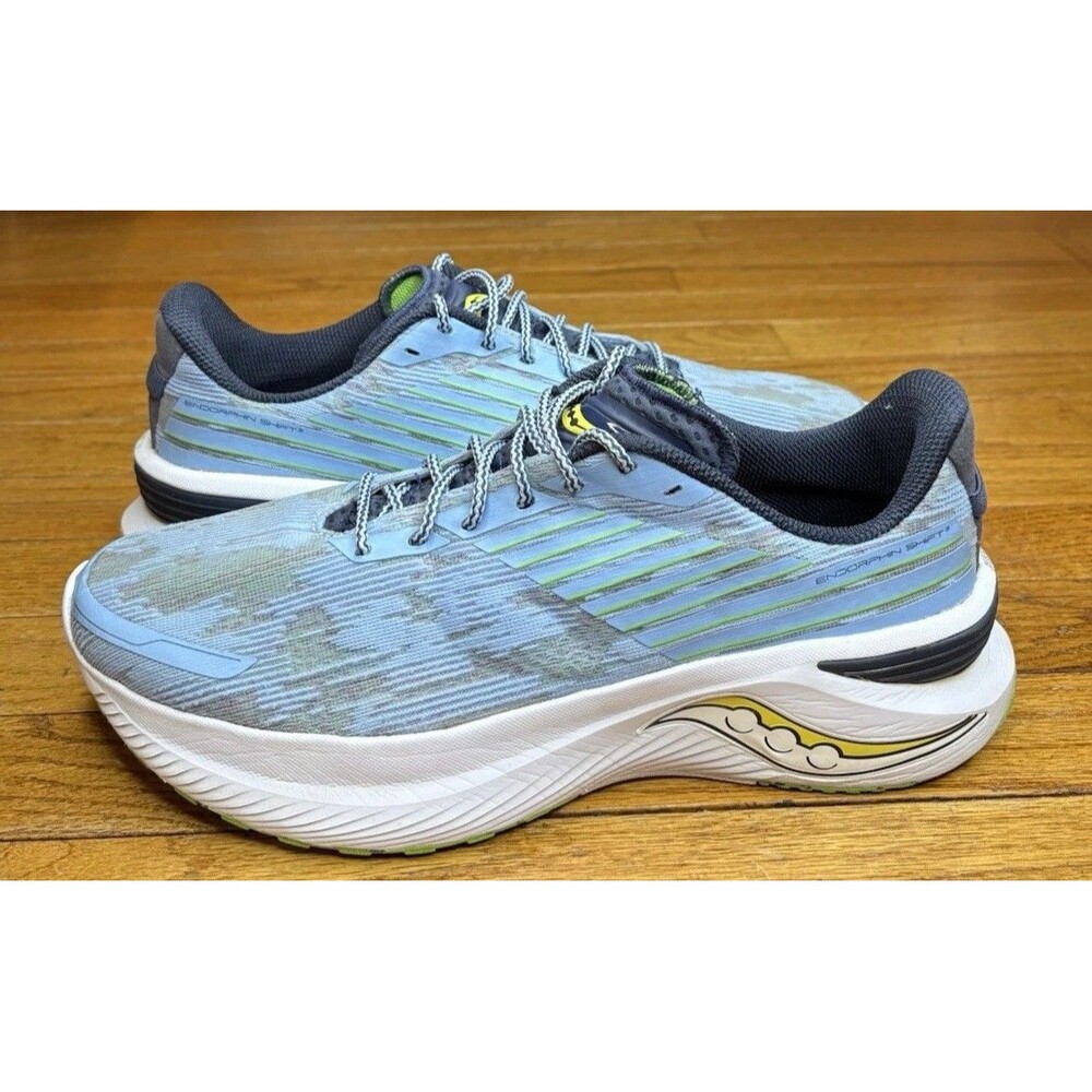 Saucony Endorphin Shift 3 Ether Blue Green Men's Running Shoes Size 10.5 - Picture 5 of 11